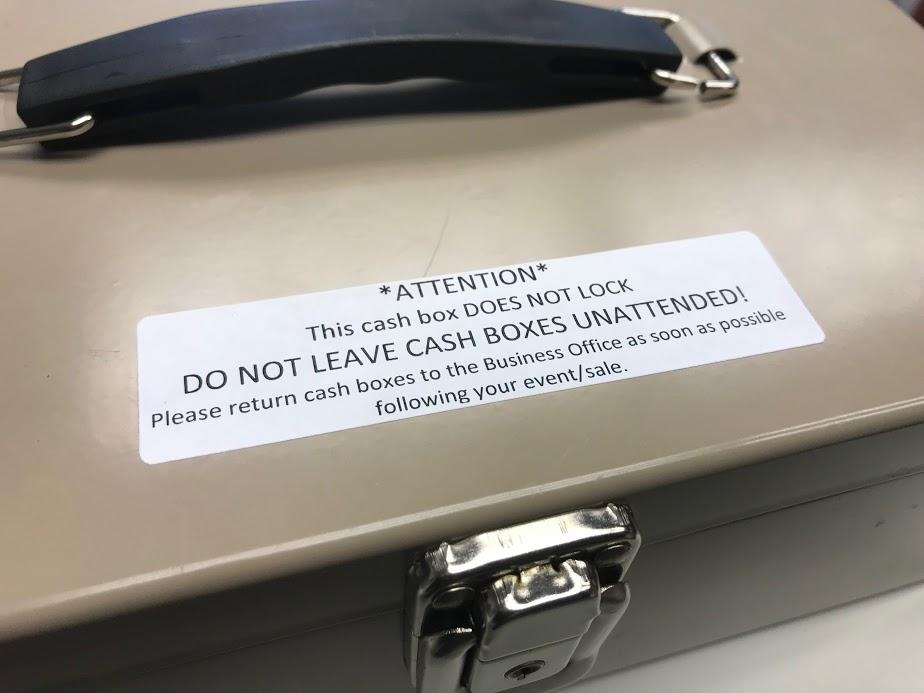 A cash box used by MFS. 