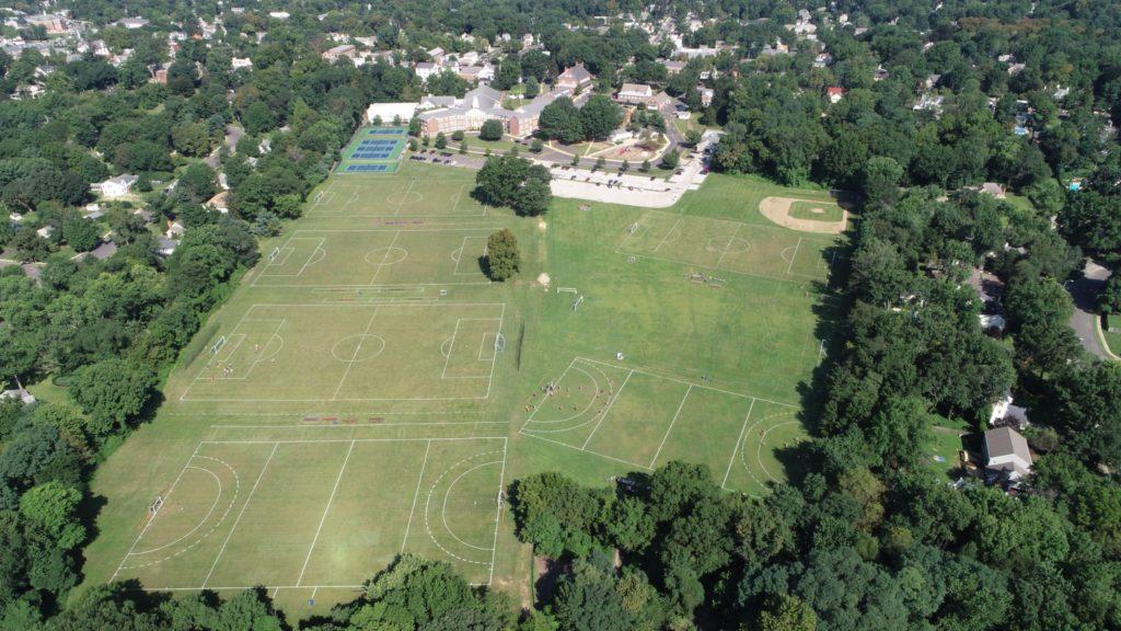 SkyFox above preseason practices in mid-August. Photo by Andrew Rowan. 