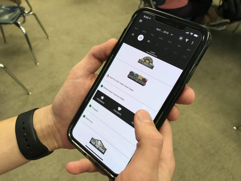 The SAGE Dining App (Photo by Andrew Shah '19)