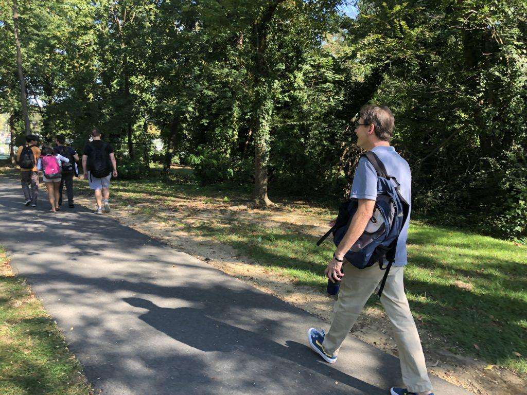 Rob Nasatir on the path to Hartman Hall