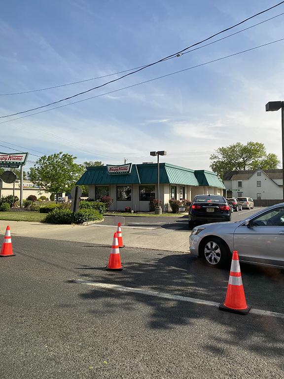 Taken by Vani Hanamirian. The long line as seniors waited for their free doughnuts on May 19, 2020.