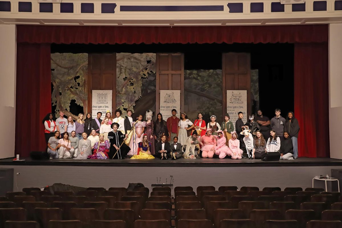 The full student cast of the “Into the Woods” MFS Musical. Photo by MFS SmugMug.

