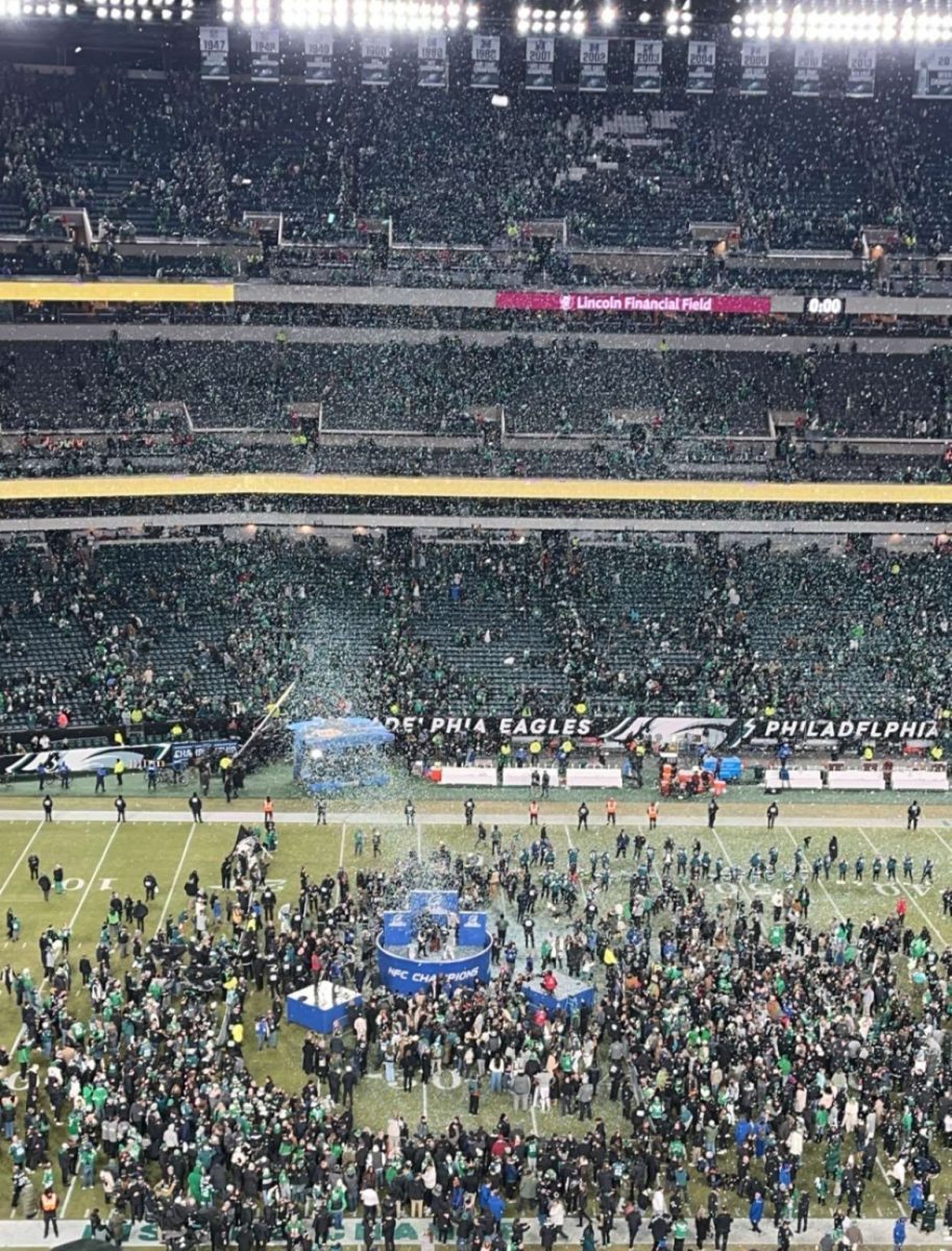 Philadelphia Eagles celebrate their win in the NFC Championship game. Photo by Benjamin Buchdahl ‘26.