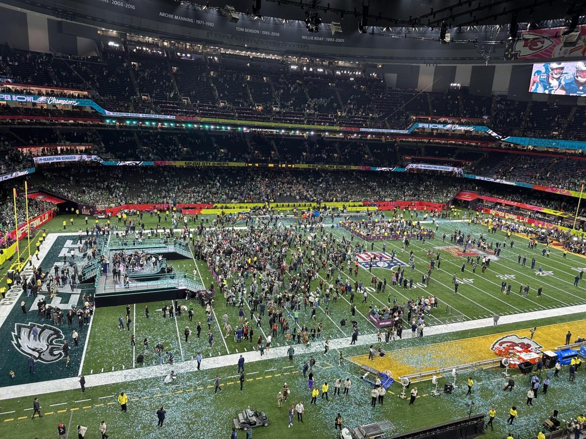 The Philadelphia Eagles celebrate their victory. Photo by Jack Cranmer '25. 