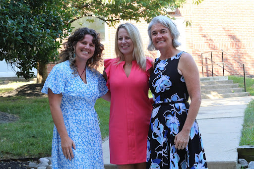 The Student Wellness Team at Moorestown Friends School. Melissa McCourt (Left), Susan Batastini (Center), and Julie Lyons (Right). Photo by Audrey Crivaro.