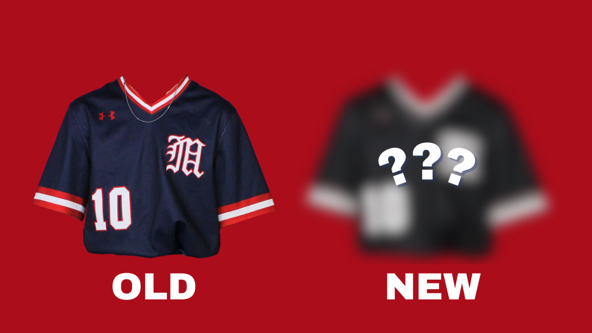 Graphic of old MFS baseball team uniforms by Natalie Choi '27.