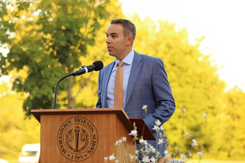 Rachlin speaks at the Class of 2024 Commencement ceremony. Photo from MFS SmugMug.