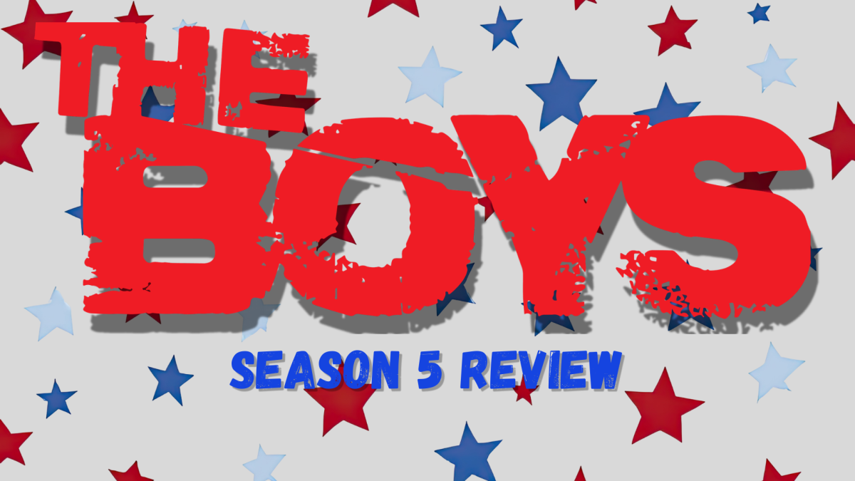 The Boys season five review graphic by Luke Bitman ’29.
