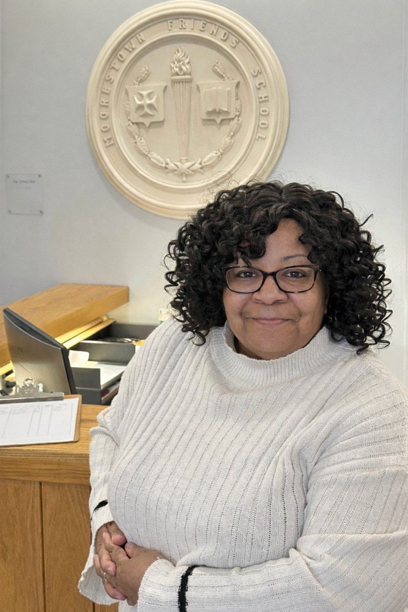 Valerie Johnson at the front desk. Photo courtesy of MFS Marketing and Communications.